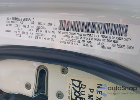 2014 Ram 1500 Slt from USA, damaged, VIN 1C6RR7GTXES161495